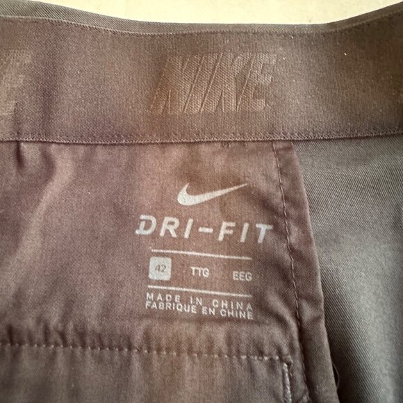 Nike Golf Black Flat Front Chino Performance Shorts Pockets Mens 42 - Picture 8 of 12